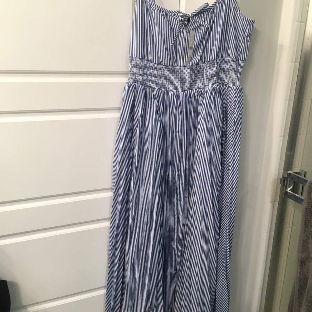 Banana Republic Blue and White Striped Dress